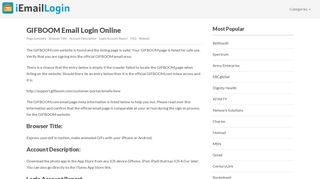 GIFBOOM Email Login Page URL 2019 | iEmailLogin