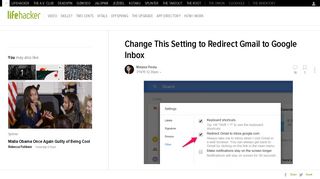 Change This Setting to Redirect Gmail to Google Inbox - Lifehacker