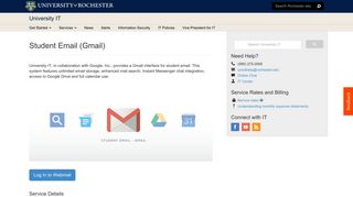 Student Email (Gmail) - University IT