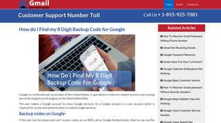 How Do I Find My 8 Digit Backup Code For Google?