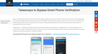 Takeaways to Bypass Gmail Phone Verification- dr.fone