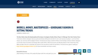 Models, Money, Masterpieces – Goodgame Fashion is Setting Trends ...