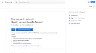 Sign in to your Google Account - G Suite Help - Google Support