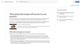 Third-party sites & apps with access to your account - Google Support