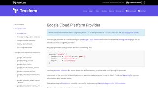 Provider: Google Cloud Platform - Terraform by HashiCorp