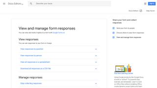 View and manage form responses - Docs Editors Help - Google Support