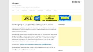 How to sign up on Google without creating a Gmail account - Winaero
