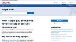 What is login.gov and why do I have to create an account? - USAJobs