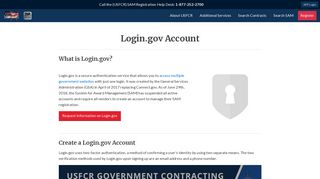Login.gov Account - US Federal Contractor Registration