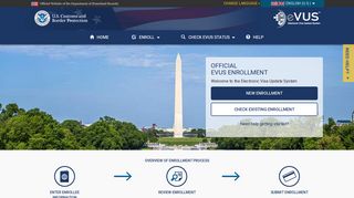Official EVUS Enrollment Website, U.S. Customs and Border Protection