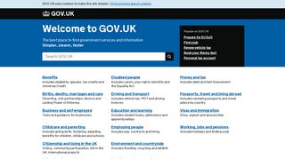 Welcome to GOV.UK