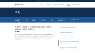 login.gov | Why do I need to confirm my email address and my ...