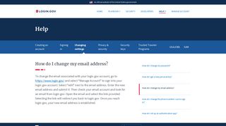login.gov | How do I change my email address?