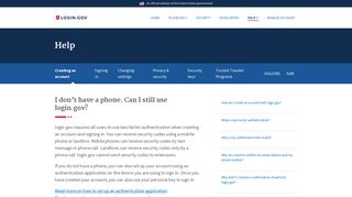 login.gov | I don't have a phone. Can I still use login.gov?