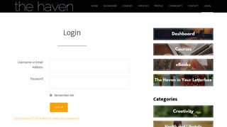 Login - The Haven -