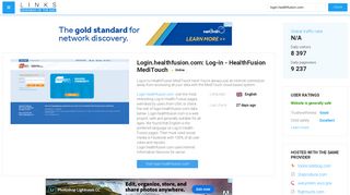 Visit Login.healthfusion.com - Log-in - HealthFusion MediTouch.