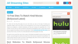 10 Free Sites To Watch Hindi Movies (Bollywood Latest) - All ...