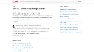 How to clear my Gmail's login history - Quora