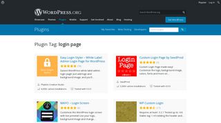 login page | WordPress.org