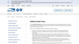 OMNIA Health Plans - Horizon Blue Cross Blue Shield of New Jersey