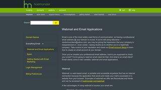 Webmail and Email Applications - HostMonster cPanel