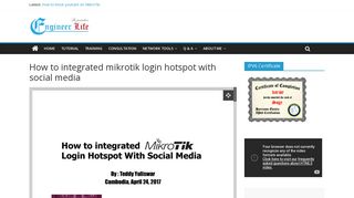 How to integrated mikrotik login hotspot with social media - Engineer Life