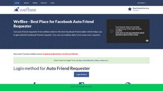 Wefbee - Facebook Auto Friend Requester - Auto Friend Requests ...