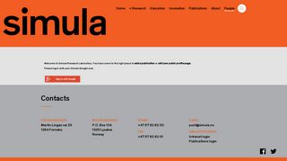 Publications login - Simula Research Laboratory