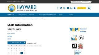 Staff Information - Hayward Unified School District