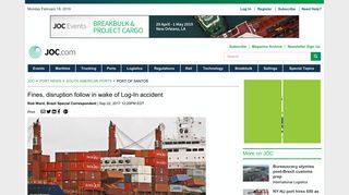 Fines, disruption follow in wake of Log-In accident | JOC.com