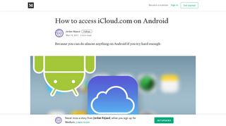 How to access iCloud.com on Android – Jordan Réjaud – Medium