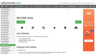 W3.CSS Icons