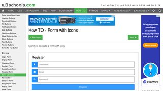 How To Create a Form with Icons - W3Schools