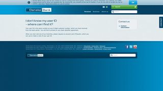 I don't know my user ID – where can I find it? - Danske Bank
