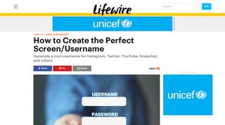How to Create the Perfect Screen/Username - Lifewire