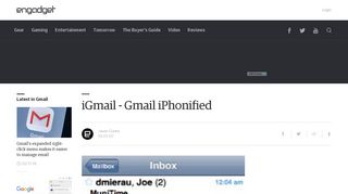 iGmail - Gmail iPhonified - Engadget