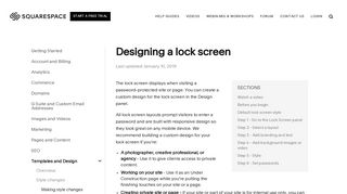 Designing a lock screen – Squarespace Help