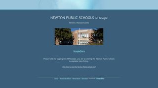 NPS Google - Newton Public Schools