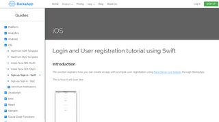 Login and User registration tutorial using Swift | Back4App