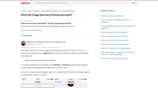 How to sign into my iCloud account - Quora