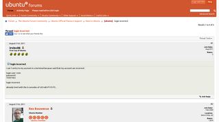 [ubuntu] login incorrect - Ubuntu Forums