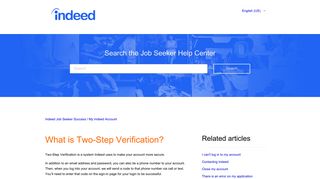 What is Two-Step Verification? – Indeed Job Seeker Support