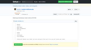 Default login telnet/webuser modem indihome ZTE F609 · GitHub
