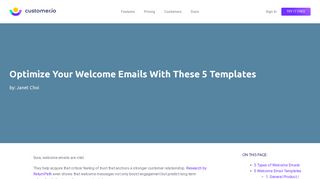 Optimize Your Welcome Emails With These 5 Templates - Customer.io