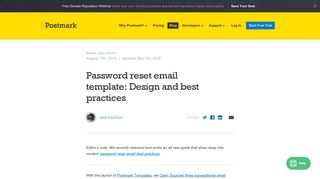 Password reset email template: Design and best practices | Postmark