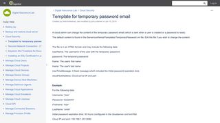 Template for temporary password email - Experitest - Digital ...