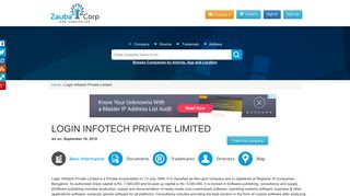 LOGIN INFOTECH PRIVATE LIMITED - Company, directors and ...