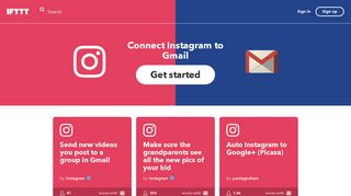 Connect Instagram to Gmail - IFTTT