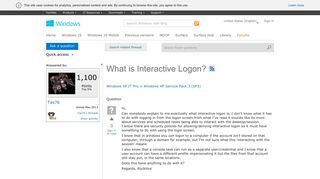 What is Interactive Logon? - Microsoft