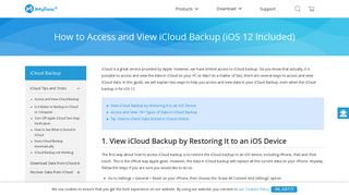 2 Ways to Access and View iCloud Backup (iOS 12 Supported)